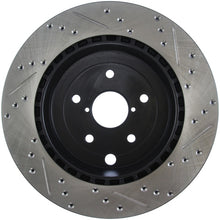 Load image into Gallery viewer, StopTech 08+ Subaru STI (Will Not Fit 05-07) Slotted &amp; Drilled Sport Brake Rotor - eliteracefab.com