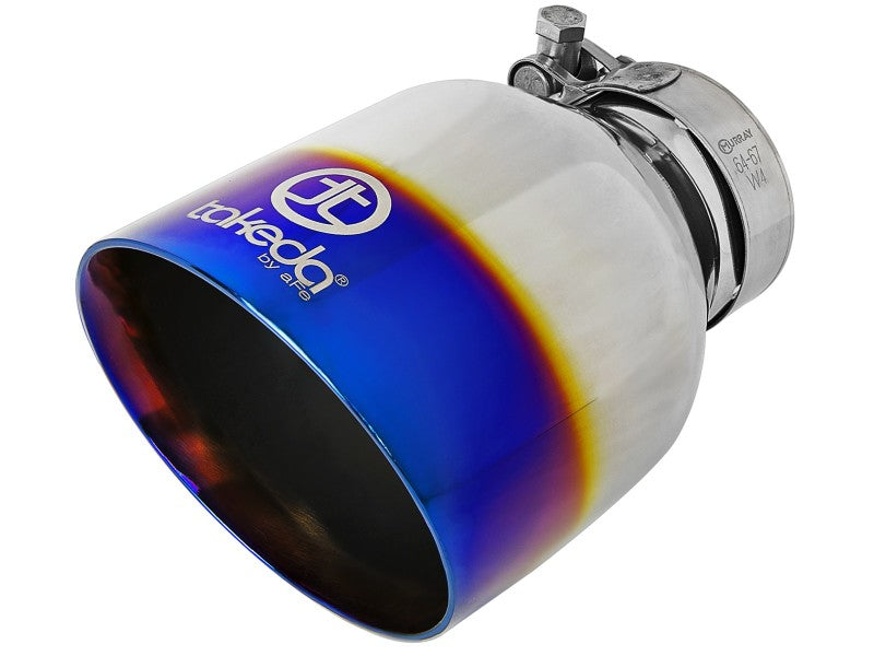 aFe Takeda 2-1/2in 304 SS Cat-Back Exhaust w/ Blue Flame Tips 14-18 Mazda 3 L4 2.0L/2.5L aFe