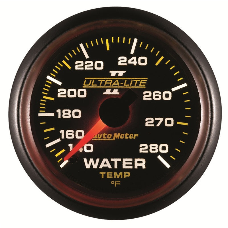 Autometer Ultra-Lite II 52mm 140-280 Deg F Mechanical Water Temp Gauge 4931