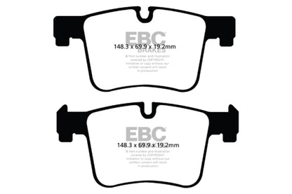 EBC 11+ BMW X3 2.0 Turbo (F25) Redstuff Front Brake Pads - eliteracefab.com