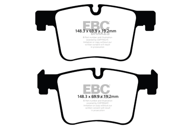 EBC 11+ BMW X3 2.0 Turbo (F25) Ultimax2 Front Brake Pads - eliteracefab.com