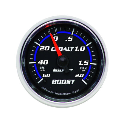 Autometer Cobalt 52mm 2 BAR Mechanical Boost Gauge 6103-M