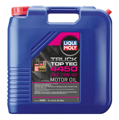 LIQUI MOLY 20L Top Tec Truck 4450 Motor Oil 15W40