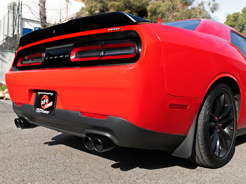aFe MACH Force-Xp 2-1/2in 304 SS Cat-Back Exhaust 15-21 Dodge Challenger V6-3.6L - Quad Black Tip aFe