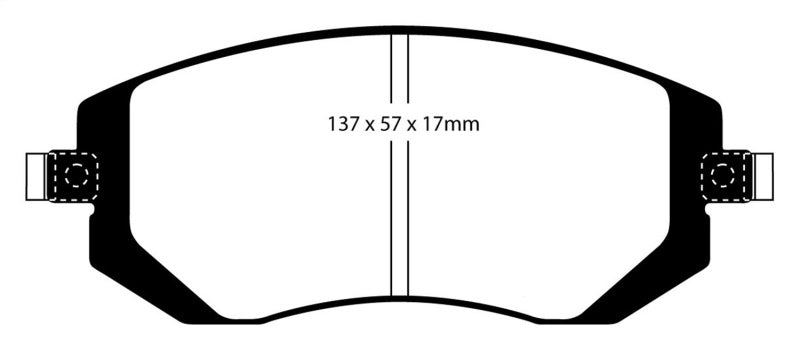 EBC 04-06 Saab 9-2X 2.0 Turbo Redstuff Front Brake Pads - eliteracefab.com