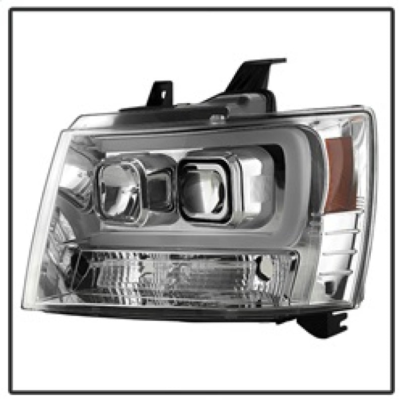 Spyder 07-14 Chevy Suburban/1500/2500/Tahoe V2 Projector Headlights Chrome PRO-YD-CSUB07V2-DRL-C - eliteracefab.com