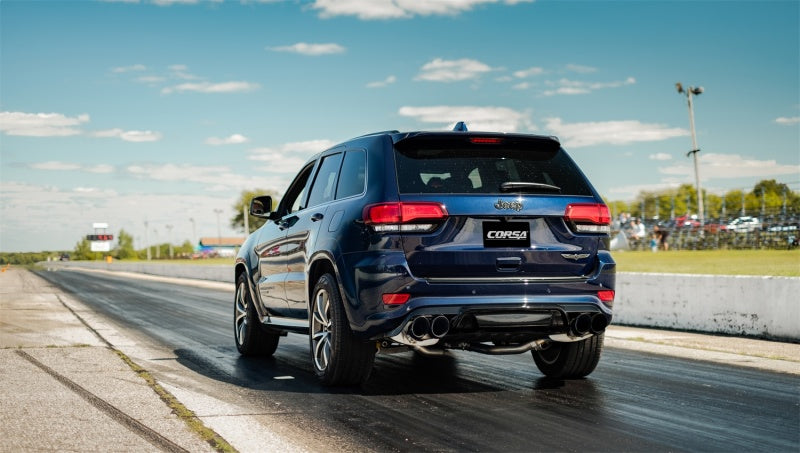 Corsa 18-20 Jeep Grand Cherokee TrackHawk 6.2L Sport Cat-Back Dual Rear Exit w/4.5in Polished Tips CORSA Performance