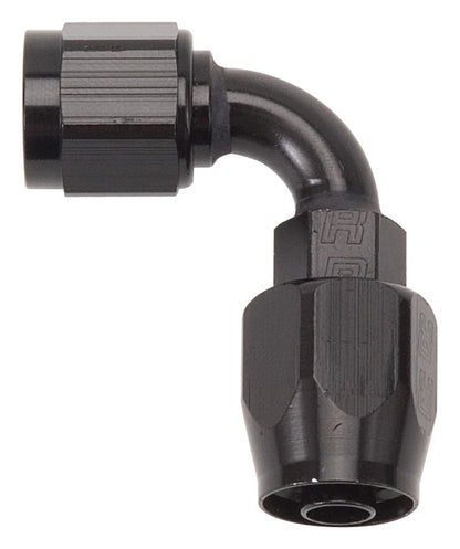 Russell Performance -6 AN Black 90 Degree Full Flow Hose End - eliteracefab.com