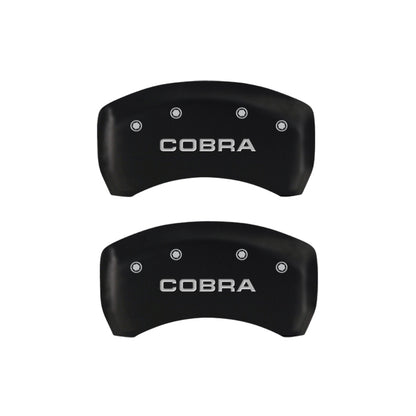 MGP Rear set 2 Caliper Covers Engraved Rear Cobra Red finish silver ch MGP