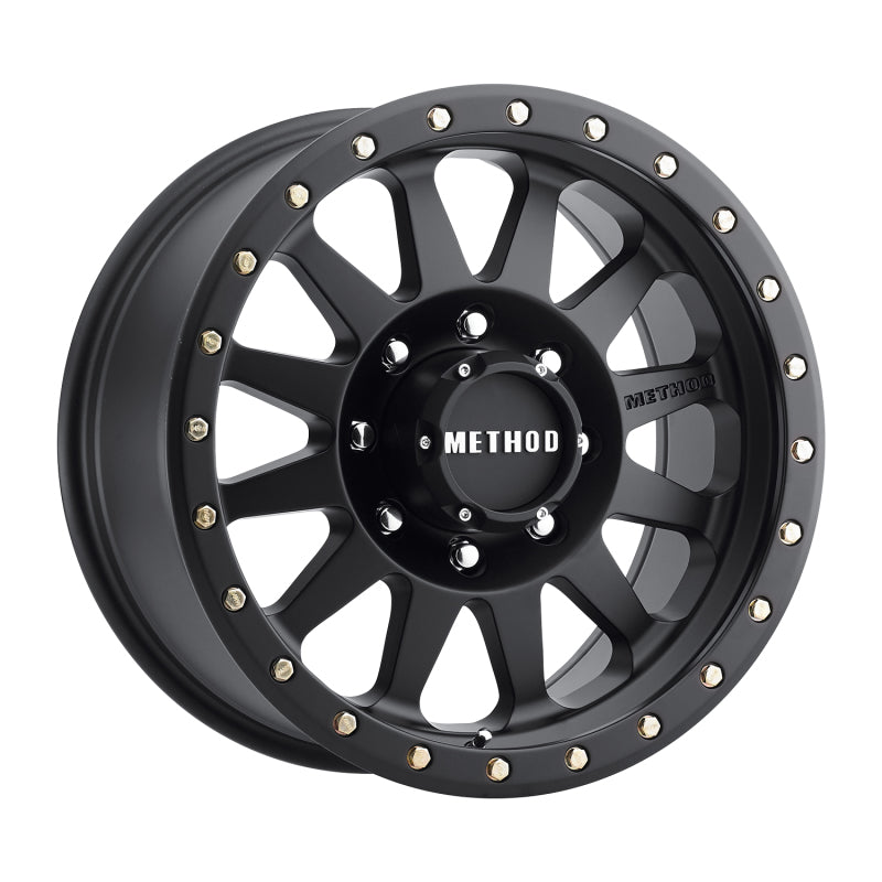 Method MR304 Double Standard 18x9 +18mm Offset 8x6.5 130.81mm CB Matte Black Wheel - eliteracefab.com