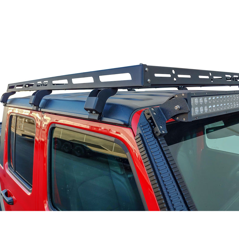 DV8 Offroad 07-18 Jeep Wrangler JK 4 DR / JL 2 DR & JT / 18+ Gladiator Roof Rack - eliteracefab.com