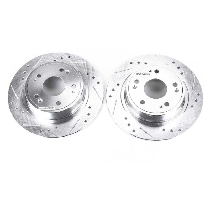 Power Stop 16-19 Acura ILX Rear Evolution Drilled & Slotted Rotors - Pair - eliteracefab.com