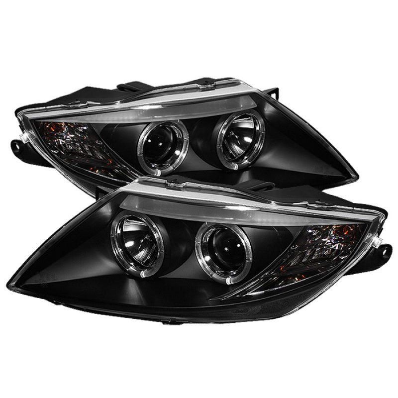 Spyder BMW Z4 03-08 Projector Headlights Halogen Model Only - LED Halo Black PRO-YD-BMWZ403-HL-BK - eliteracefab.com