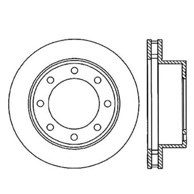 STOPTECH POWER SLOT 00-05 FORD EXCURSION / 99-04 F250/F350 FRONT RIGHT SLOTTED CRYO BRAKE ROTOR, 126.65086CSR - eliteracefab.com