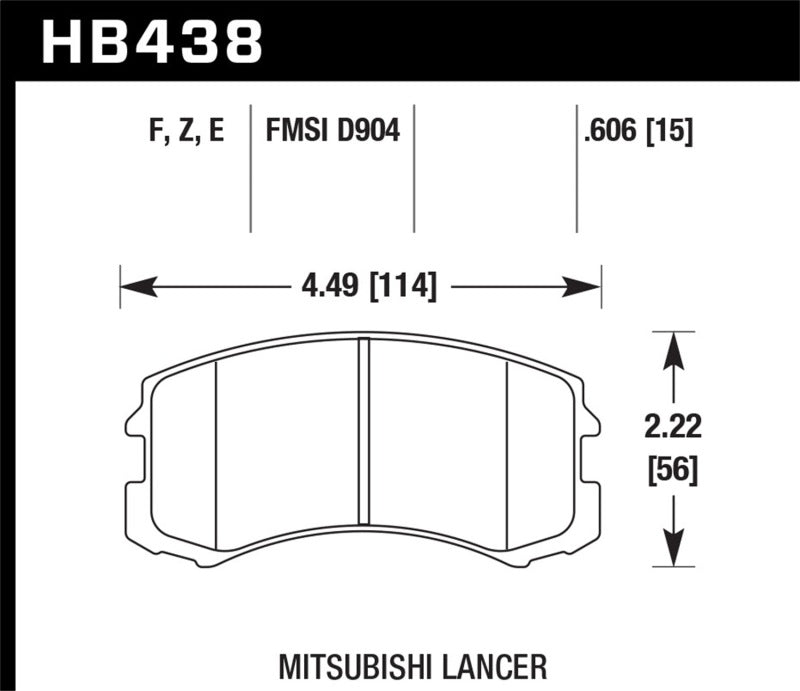 Hawk Performance HPS Brake Pads - HB438F.606