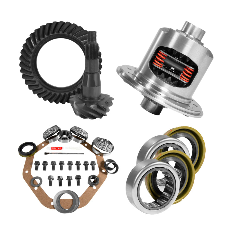 Yukon 9.25in CHY 3.21 Rear Ring & Pinion Install Kit 31 Spline Positraction 1.7in Axle Bearings Yukon Gear & Axle