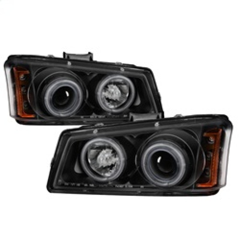 Spyder Chevy Silverado 1500 03-06 Projector HeadlightsCCFLHalo LED Blk High H1 PRO-YD-CS03-CCFL-BK - eliteracefab.com