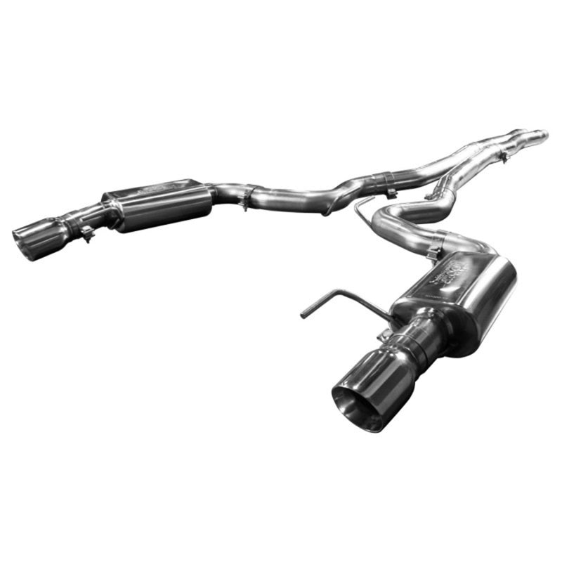 Kooks 15+ Mustang 5.0L 4V Convertible 3in Cat-Back w/ X-Pipe 4in Slash Cut Polished Tips Exhaust - eliteracefab.com