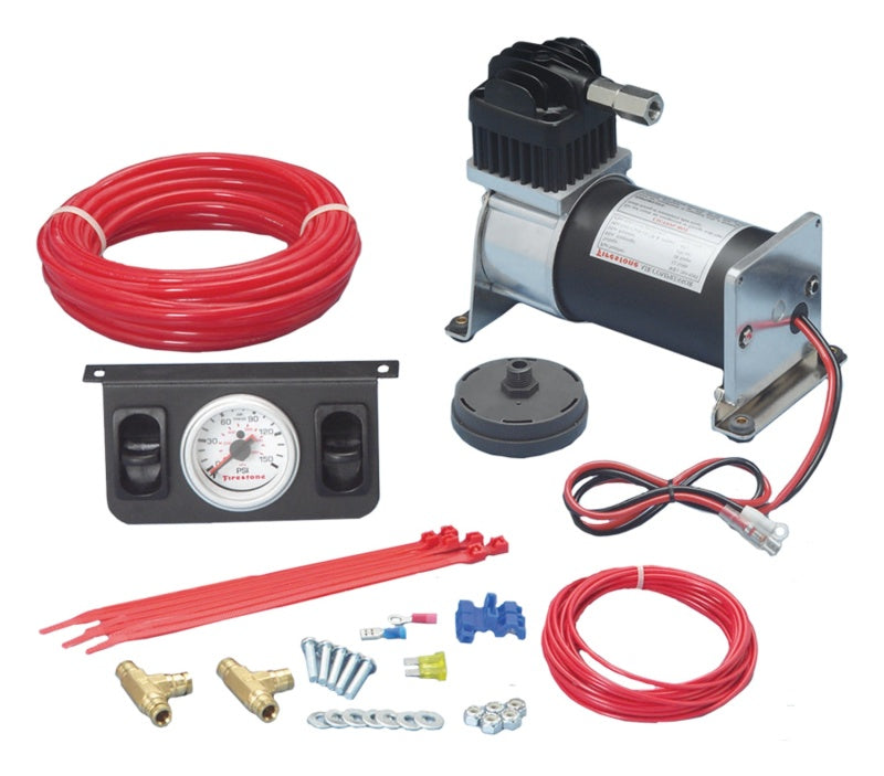 Firestone Air-Rite Air Command II Heavy Duty Air Compressor System w/Dual Analog Gauge (WR17602219) - eliteracefab.com