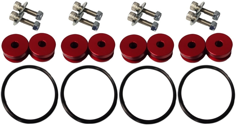 Torque Solution Billet Bumper Quick Release Kit Combo (Red): Universal - eliteracefab.com