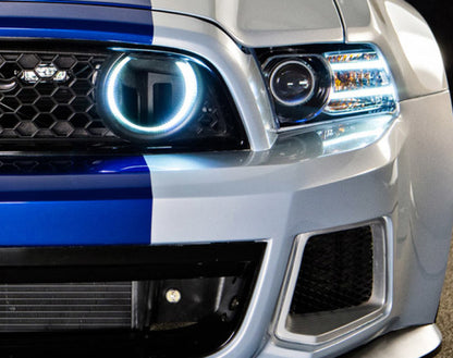 Oracle Ford Mustang 10-13 WP LED Fog Halo Kit (Grille Style) - White - eliteracefab.com