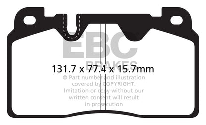 EBC 12+ Audi Q5 2.0 Turbo (Brembo) Yellowstuff Front Brake Pads - eliteracefab.com