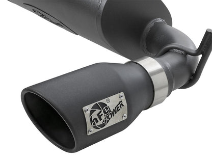 aFe Rebel Series 2.5in 409 SS Axle-Back Exhaust w/ Black Tips 2007+ Jeep Wrangler (JK) V6 3.6L/3.8L - eliteracefab.com