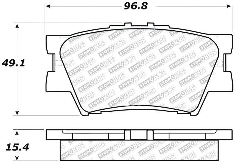 StopTech Street Select Brake Pads - Rear - eliteracefab.com