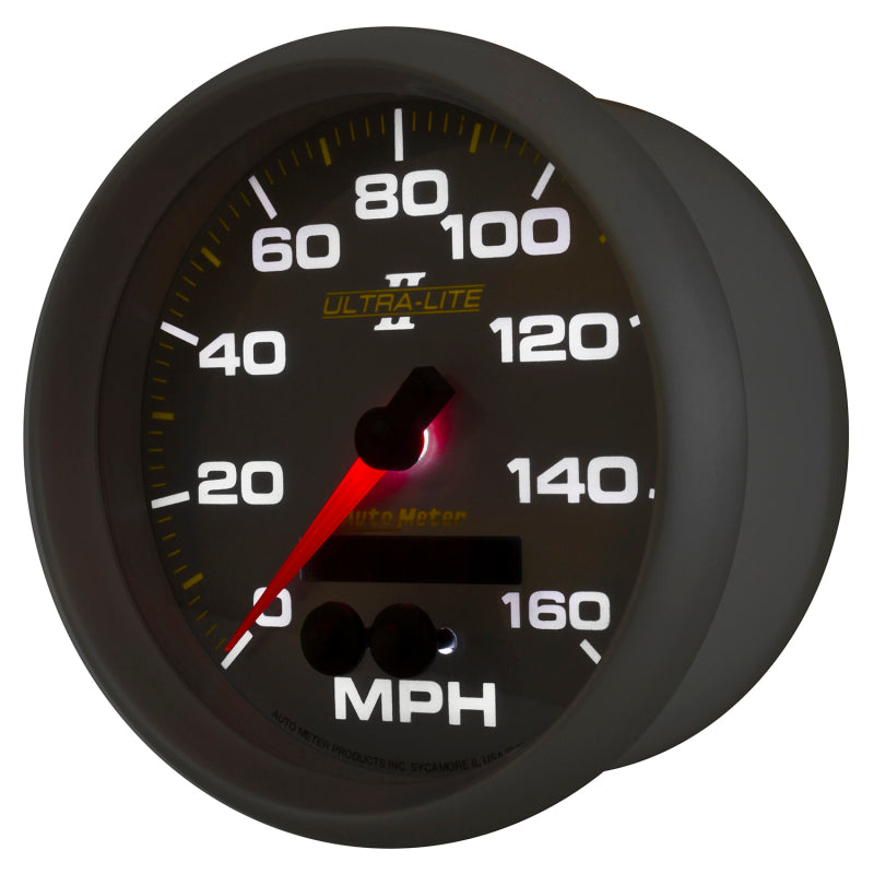Autometer Ultra-Lite II 5in 0-140MPH In-Dash Electronic GPS Programmable Speedometer 4981