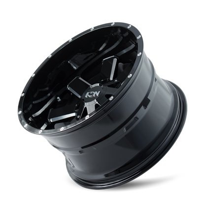 ION Type 141 20x10 / 6x135 BP / -19mm Offset / 106mm Hub Gloss Black Milled Wheel - eliteracefab.com