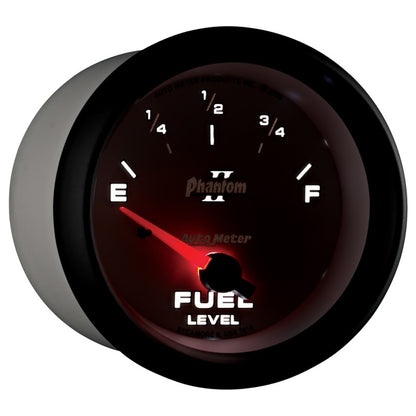 AutoMeter Gauge Fuel Level 2-5/8in. 240 Ohm(e) to 33 Ohm(f) Elec Phantom II 7816