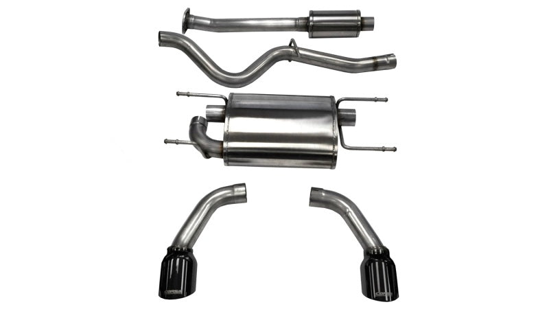 Corsa 12-14 Scion FRS / Subaru BRZ Black Tip Sport Cat-Back Exhaust - eliteracefab.com