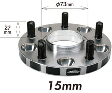 Load image into Gallery viewer, Project Kics 12X1.50 HUB60MM 5-114.3 Wide Tread Spacers - 15MM