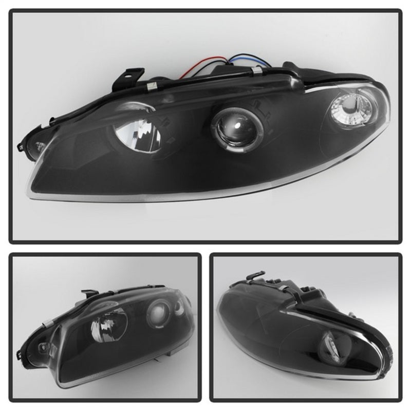 Spyder Mitsubishi Eclipse 97-99 Projector Headlights LED Halo Black High H1 Low H1 PRO-YD-ME97-HL-BK - eliteracefab.com