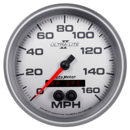 Autometer Ultra-Lite II 5in 0-140MPH In-Dash Electronic GPS Programmable Speedometer 4981