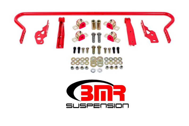 BMR 11-14 S197 Mustang Rear Hollow 25mm Adj. Sway Bar Kit w/ Bushings - Red - eliteracefab.com