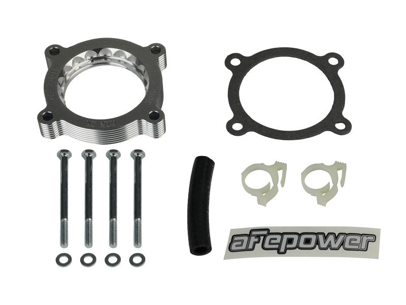 aFe 11-14 Ford Mustang/ 11-14 Ford F-150 V6 3.7L Silver Bullet Throttle Body Spacer - Silver - eliteracefab.com