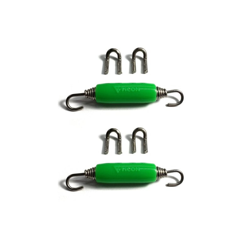 Ticon Industries Green Silicone Titanium Spring Tab and Spring Kit (4 Tabs/2 Springs) - 2 Pack Ticon