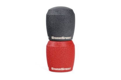 GrimmSpeed Stubby Shift Knob Stainless Steel Red - M12x1.25 - eliteracefab.com