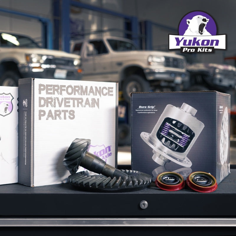 Yukon 8.8in Ford 3.55 Rear Ring & Pinion Install Kit 28 Spline Positraction 2.25in Axle Bearings Yukon Gear & Axle