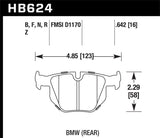 Hawk Performance HP+ Rear Brake Pads - HB624N.642