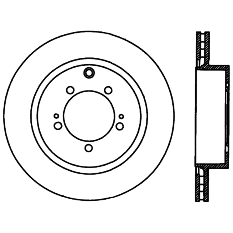 Stoptech 03-06 Evo 8 & 9 Rear Premium High Carbon CRYO-STOP Rotor Stoptech