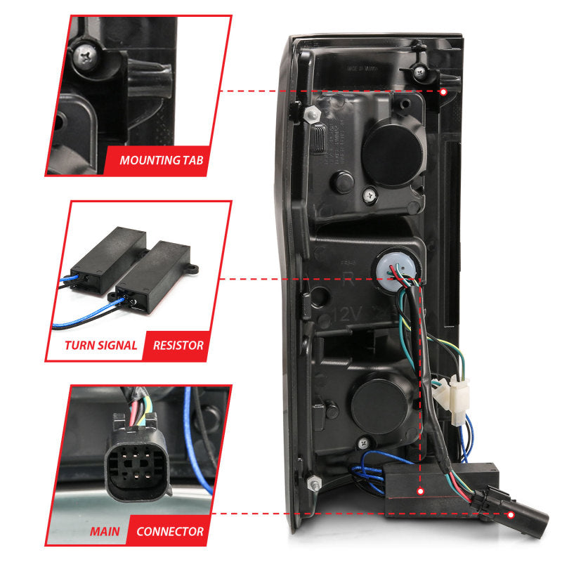 ANZO USA Ford F-150 Led Taillights Smoke; 2018-2017 - eliteracefab.com