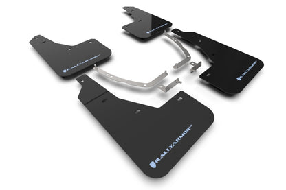 Rally Armor 2022 Hyundai Ioniq 5 Black Mud Flap w/ Light Blue Logo - eliteracefab.com