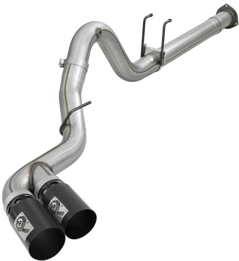 aFe Power 15-16 Ford F250/F350 6.7L Diesel Rebel XD 4in 409 SS DPF-Back Exhaust System - Black Tips aFe