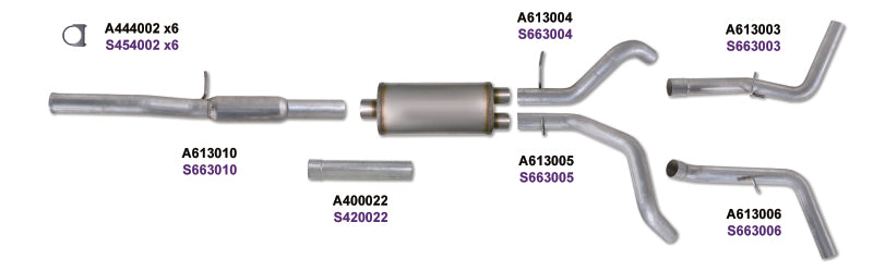 Diamond Eye KIT 3in CB DUAL GAS AL CHEVY/GM 4.3L 5.3L 1500 Diamond Eye Performance