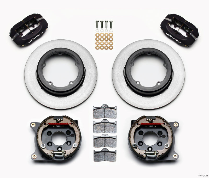 Wilwood Forged Dynalite P/S Park Brake Kit Strange Eng Floater 3.49in Offset Wilwood