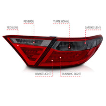 Load image into Gallery viewer, ANZO USA Toyota Camry 4dr Led Taillights Smoke; 2015-2017 - eliteracefab.com