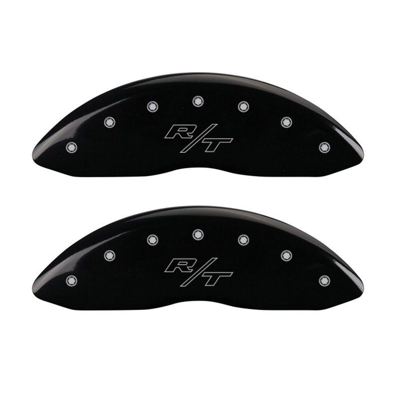 MGP 4 Caliper Covers Engraved Front & Rear Vintage Style/RT Black finish silver ch MGP