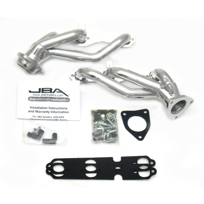 JBA 99-02 GM Truck 4.3L V6 w/o A.I.R. Injection 1-1/2in Primary Silver Ctd Cat4Ward Header JBA